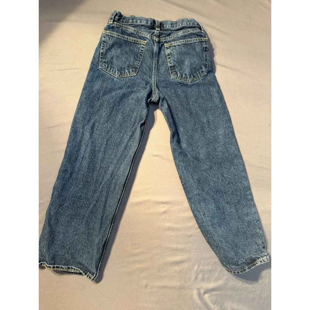 Old Navy Baggy Boys Size 12 Denim Blue Jeans adjustable waist pockets